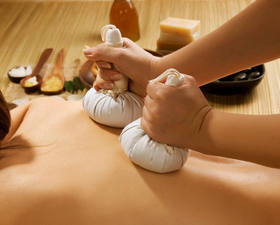 Woman Having Spa Thai Massage